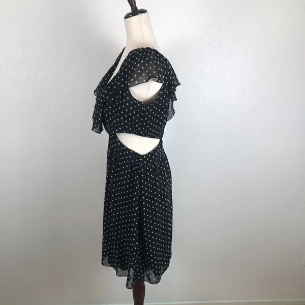 Y2K vintage speechless polkadot cut out dress L‎ - Image 4