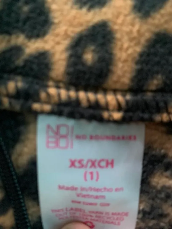 Cheetah Print Sherpa Size XS - Image 3