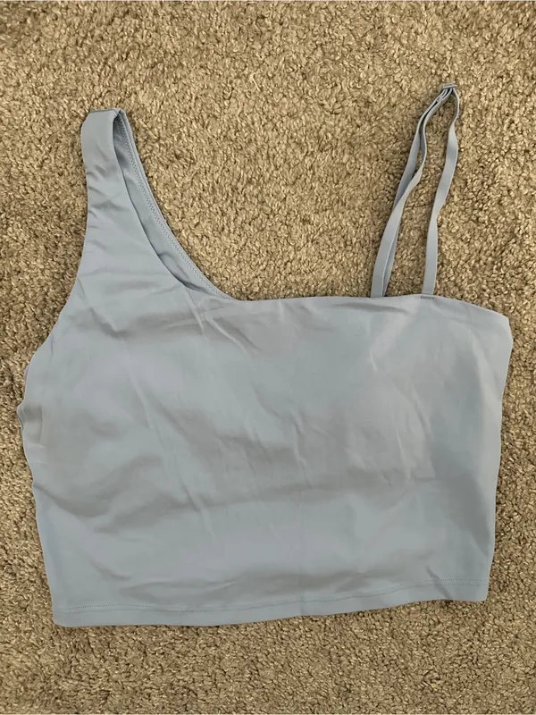 OFFLINE by AERIE Real Me XTRA Asymmetrical Tank Top RARE Discontinued Blue Lrg - Image 3