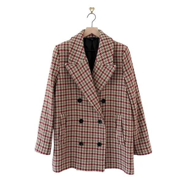 & Other Stories Houndstooth Coat Sz 8 - Image 6