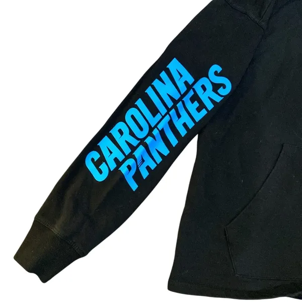 DKNY Carolina Panthers Black Hoodie Womens Sz Small NFL Team Collection - Image 4