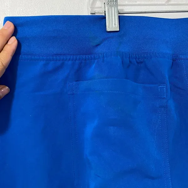 FIGS Technical Collection XL Royal Blue Straight Leg Scrub Pants Drawstring - Image 9