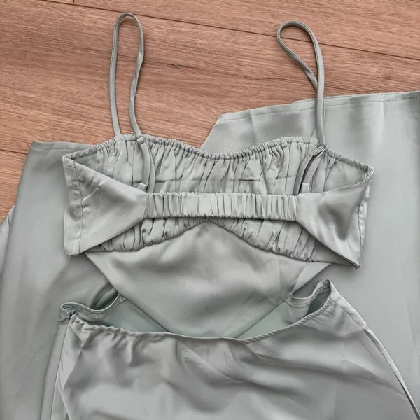 Hello Molly Sage Green Spaghetti Strap Midi Dress - Image 5
