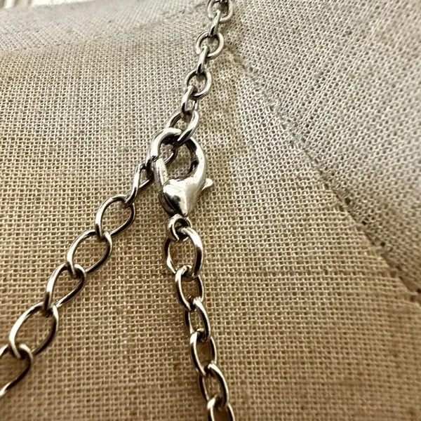 Grey and clear rhinestone necklace Silver - Image 4