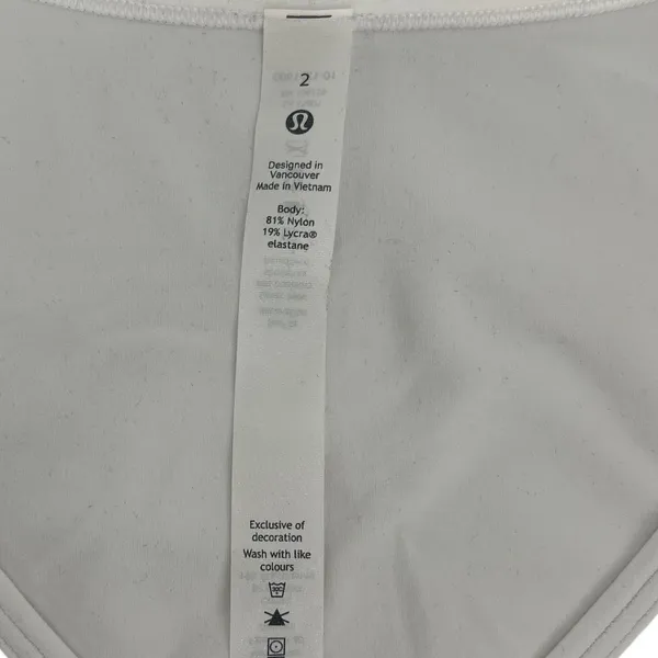 Lululemon Nulu Cropped Slim Yoga Short Sleeve Top White Size 2‎ - Image 5