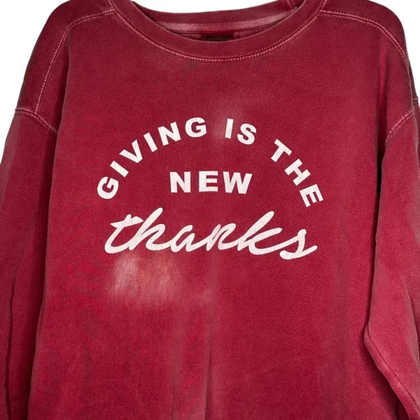 Comfort Colors‎ "Giving Is The New Thanks" Sweatshirt - Image 2