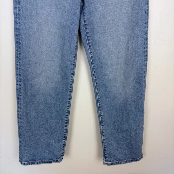 Levi's Ribcage Straight Ankle Jeans Medium Indigo Blue Highest Rise Size 26 - Image 4