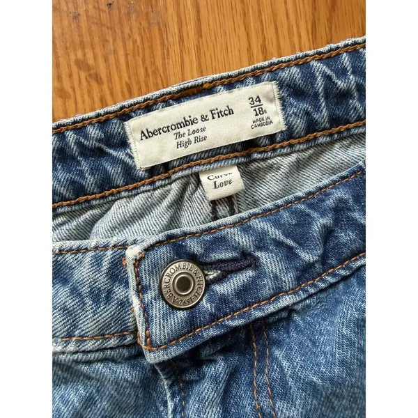 Abercrombie & Fitch Curve Love High Rise The Loose Jean Size 18 - Image 8