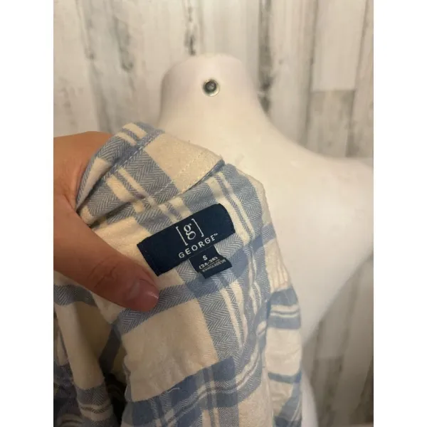 George blue flannel Blue - Image 4