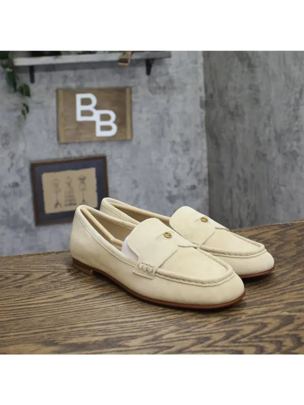 NWT Michael Michael Kors Womens Jennings Suede Loafer 40S6JNFP1S Khaki Brown 9M - Image 7