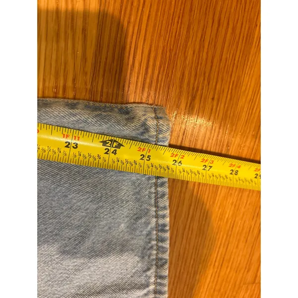 Levis Wedgie Straight Light Wash High Rise Button Fly Cotton Jeans Size 28 - Image 5