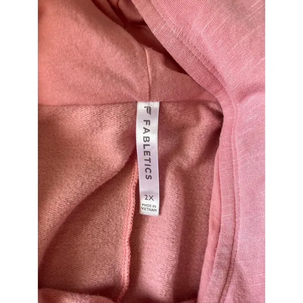 FABLETICS Go-To Hoodie in Pink Buff Women's sz XXL Cozy Loungewear - Image 8