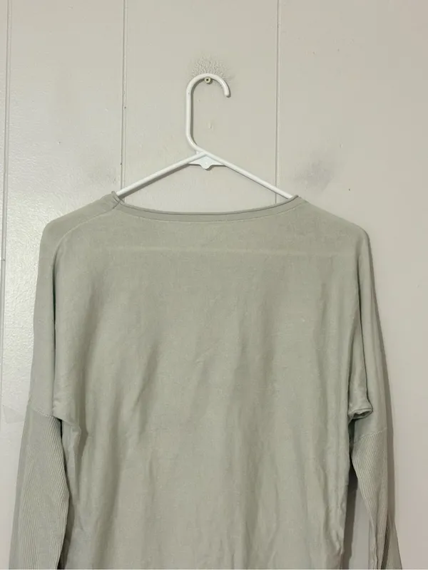 Lululemon Take It All In Sweater Light Sage Long Sleeve Cotton Knit - Image 8