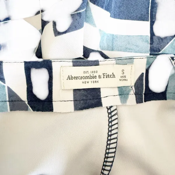 Abercrombie Blue Geometric Pattern Skort Skirt Sz S - Image 3