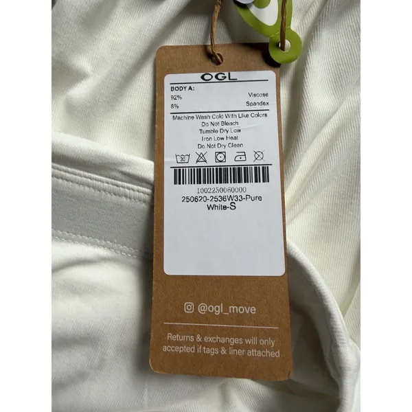 OGL Strapless Midi Dress Pure White Ruched Stretch A Line NWT Small - Image 8