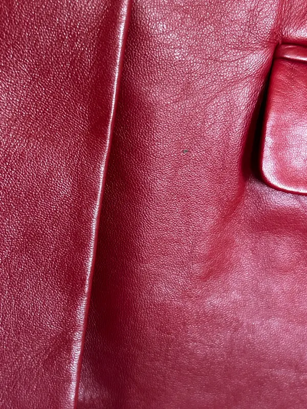 Margaret Godfrey‎ Red Genuine Leather Jacket Size Medium - Image 3