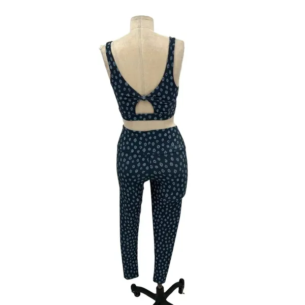 SOUL BY SOULCYCLE Ditsy Cheetah Milestone Legging & Sports‎ Bra Set Size S/M - Image 8