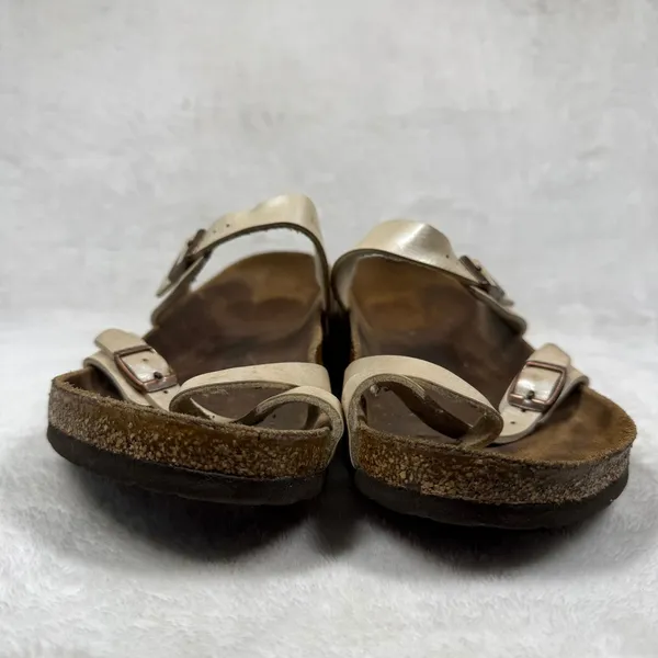 Birkenstock Mayari Pearl White Birko-Flor Toe Loop Sandals Womens 39 Regular - Image 3