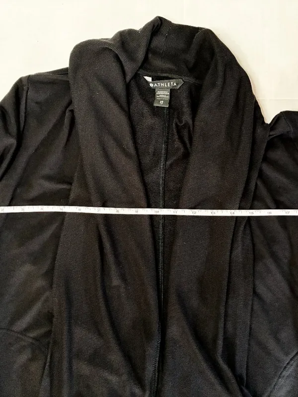 Athleta Pranayama Restore Wrap - Black Oversized Draped Cardigan - XS Runs Large - Image 4