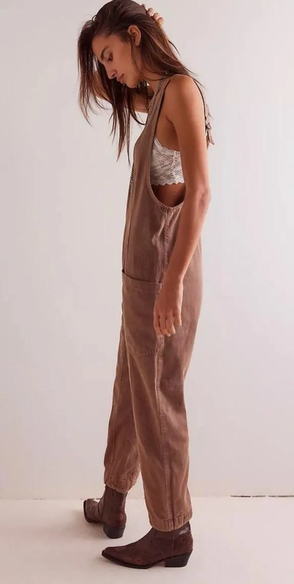 NWT Free People We The Free High Roller Jumpsuit In Rare Stone - Image 2