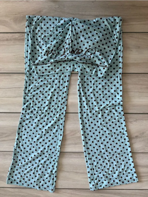 I AM GIA Polka Dot Track Pant Blue Medium NWT IN PACKAGE - Image 9