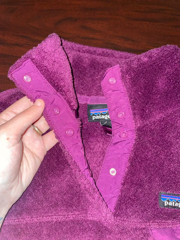 Patagonia Purple Polartec Fleece Re-Tool Snap-T Pullover Jacket Size Medium - Image 3
