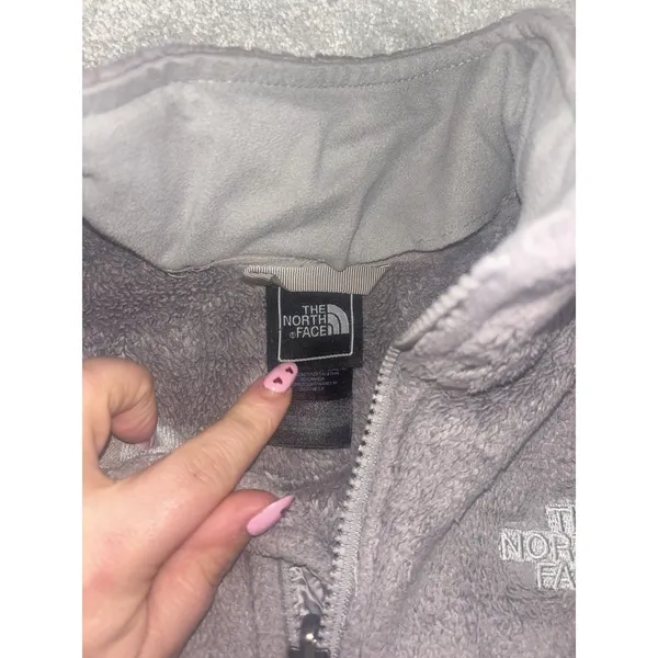 The North Face Osito Fleece Jacket‎ Womens Medium Gray Full Zip Soft High Pile - Image 7
