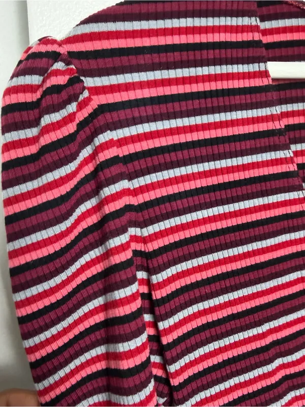 Reformation Striped V-Neck Top - Image 6