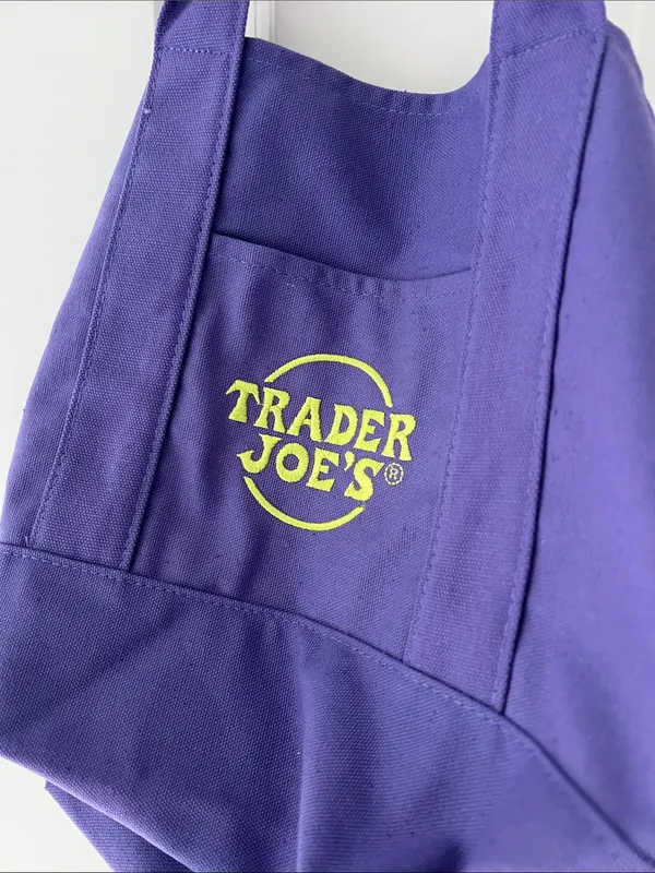 Trader Joe's Purple Canvas Tote Limited Edition - Image 5