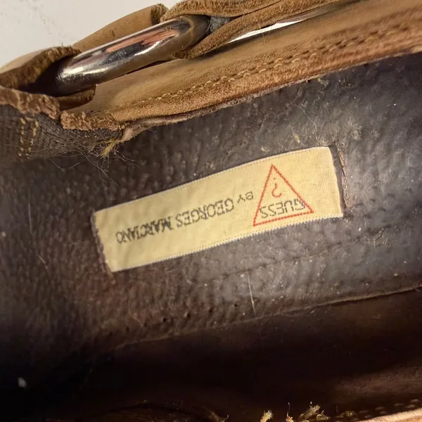 Vintage Guess Harness Boots Women‎ 6.5 Western Moto Leather Georges Marciano 90s - Image 5