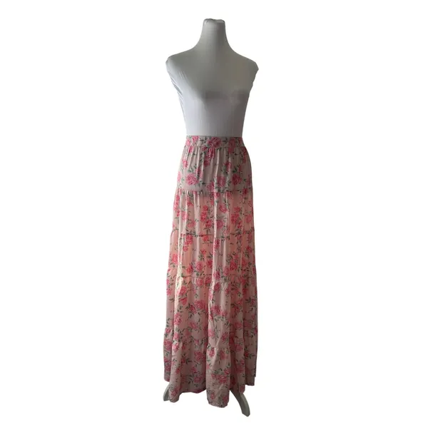 Nasty Gal Pink Floral Maxi Skirt - Image 5