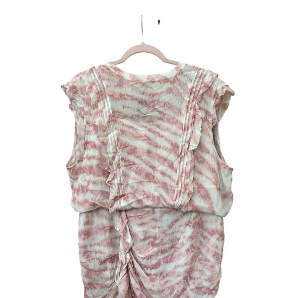 Allsaints Hali‎ Areias Mini Dress Size US 12 Pink White - Image 6