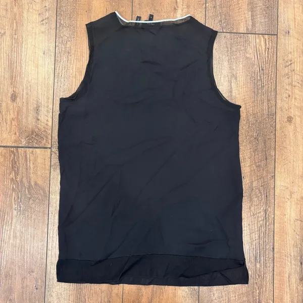 Theory Lewie Silk Combo Black Sleeveless Women's Size Petite P (XS) Minimalist - Image 5