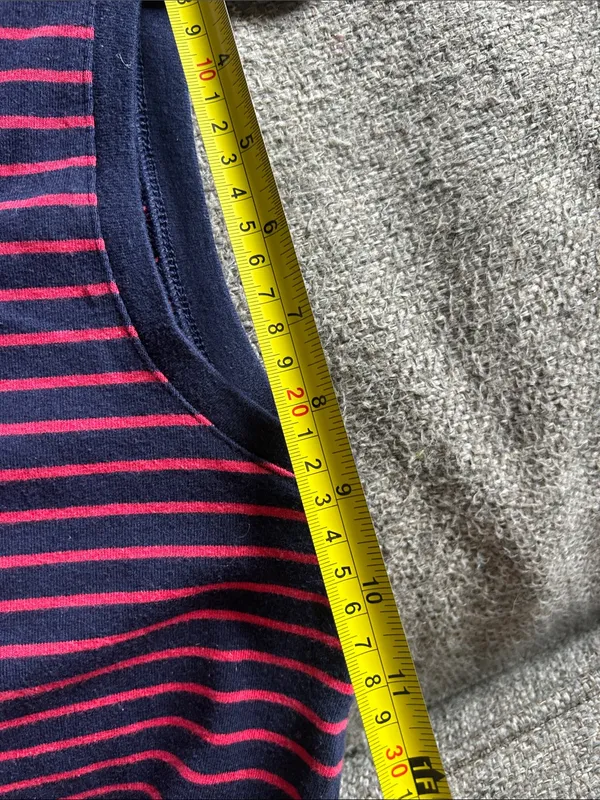 GAP Modern Tank Top - Classic Navy Blue and Red Striped Sleeveless | Size XL - Image 7
