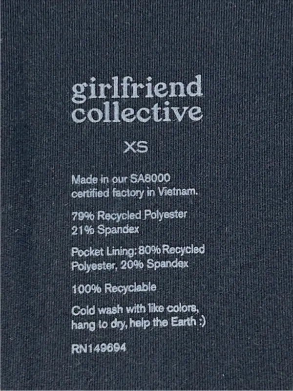 NWT Girlfriend Collective athletic dress black Paloma built in shorts SZ XS NEW - Image 10