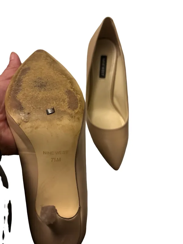 Nine West Beige Pointed-Toe Pumps - Image 4