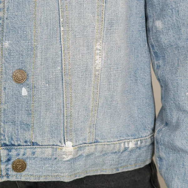 Vintage 90s American Living Paint Splatter Denim Jacket - Image 6