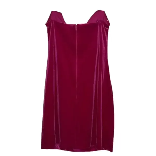 SO NWT hoco dress party dress medium mini dress strapless hot pink velvet v wire‎ - Image 4