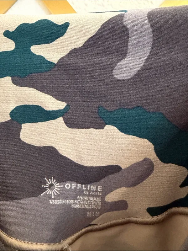 Aerie Offline Real Me Camo High Waisted Crossover Legging 7/8 Medium - Image 7