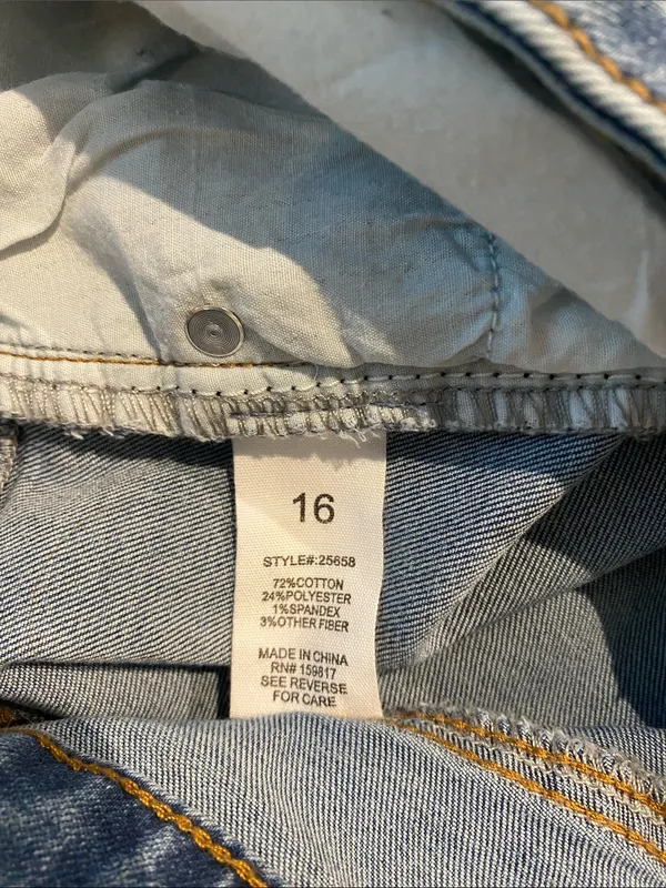 Arula Lex Fray Hem Shorts Medium Blue NWT 16W - Image 5