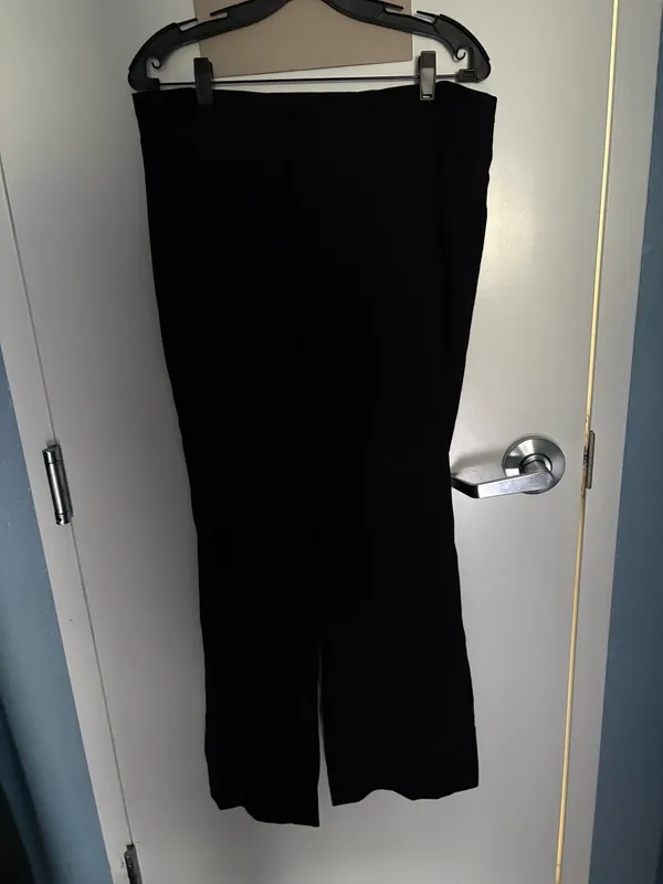 GAP Women's Black Dress Pants Straight Leg Flat Front Solid Regular Fit - Image 12