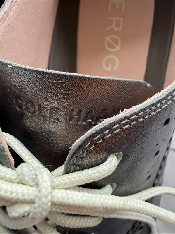 Cole Haan Zero Grand Women's Grey Metallic Wingtip Sneakers with White Soles - Image 7