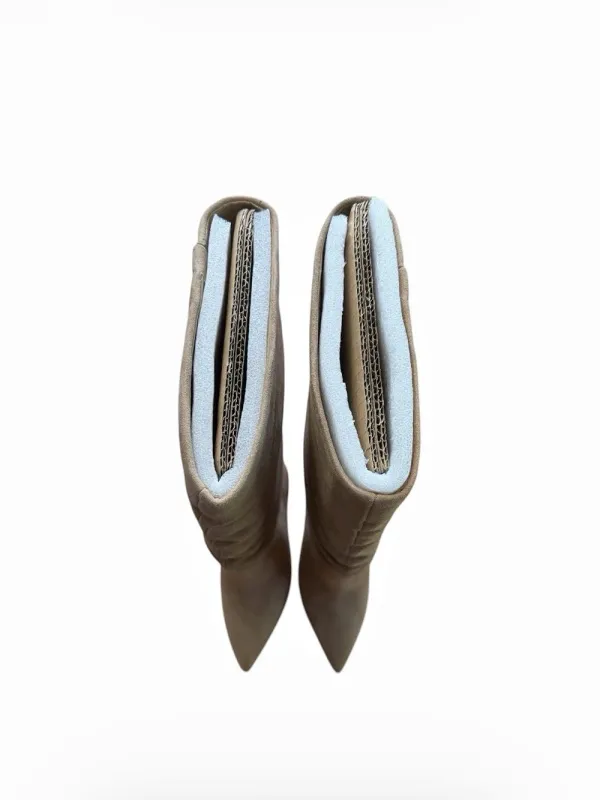 Vince Camuto Womens Taupe Suede Slouchy Pointed Toe High Heel Boots Size 5.5M - Image 6