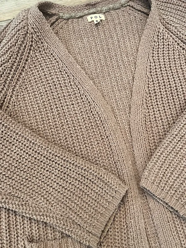 Pol chunky knit cardigan sweater size small - Image 3