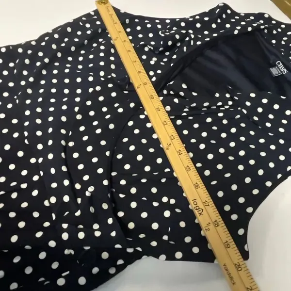 Chaps size XL wrap dress polka dot dress ruffles - Image 8