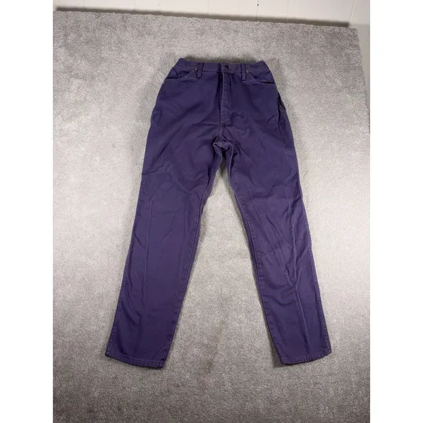 VTG Women's 90s Purple Wash Denim Wrangler Jeans 13/14x34(38x34) Cowgirl Cut USA - Image 2