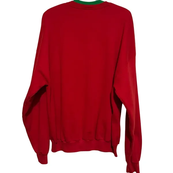 R&B Apparel Women's Red Gingerbread House Double Crewneck Sweatshirt Size XXL - Image 2