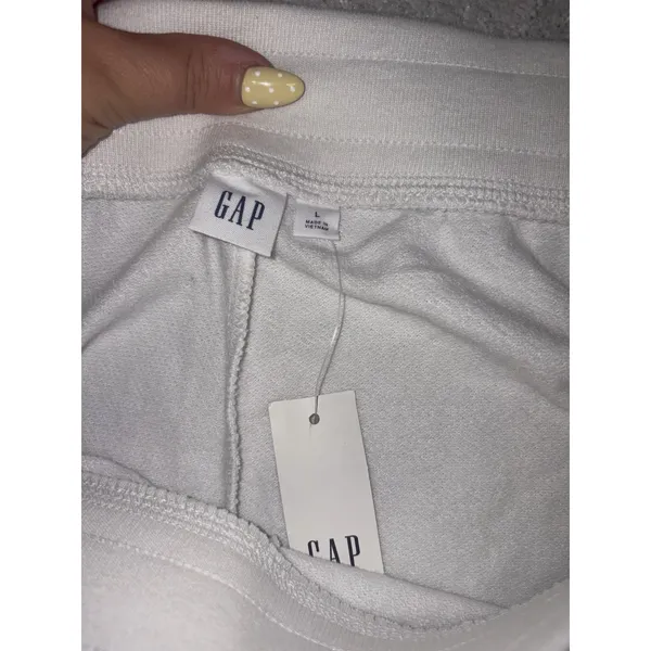 gap nwt 5 stripe sweatpants white womens L - Image 5