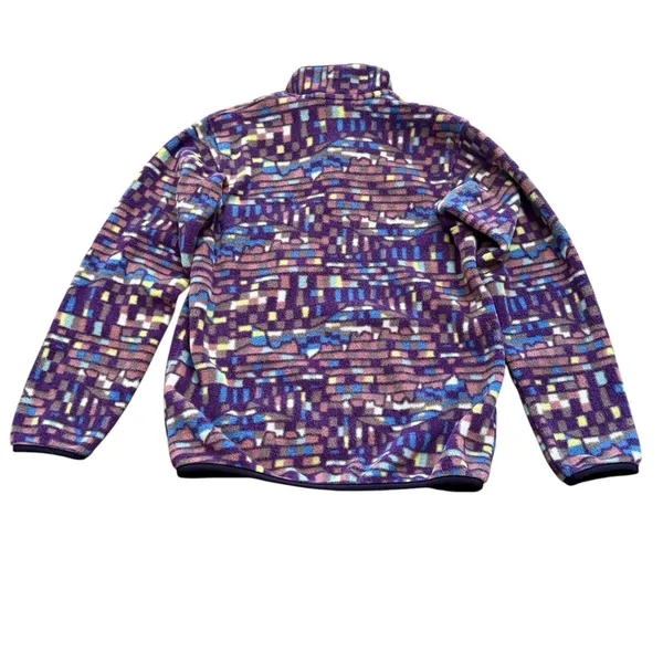 Patagonia‎ Synchilla Snap T Pullover Womens XS Night Plum Fitz Roy Patchwork New - Image 5
