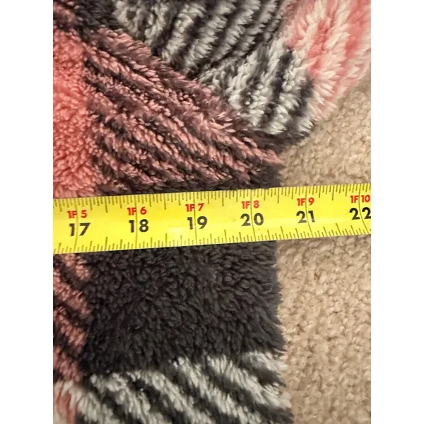 Simply Southern Buffalo Plaid Sherpa Fleece Quarter Zip Pullover Pink Small NWT - Image 7